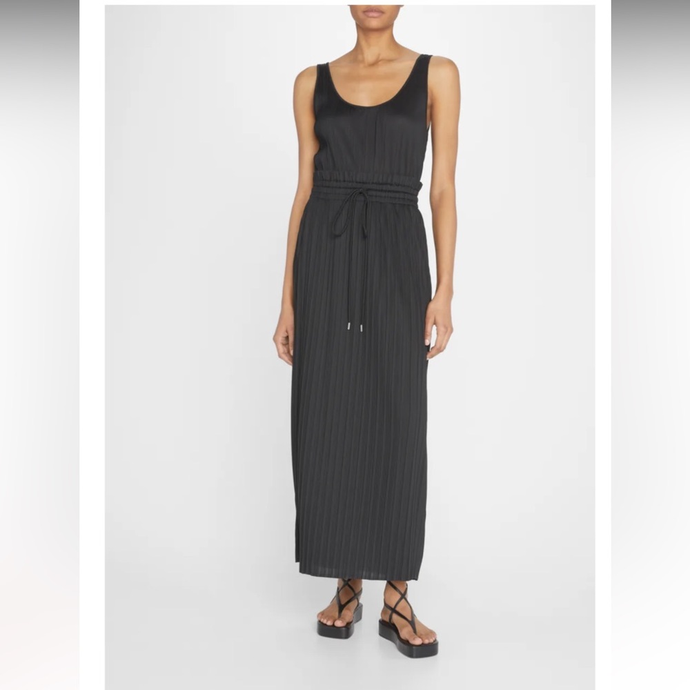 A.L.C. Val Paperbag-Waist Pleated Maxi Dress